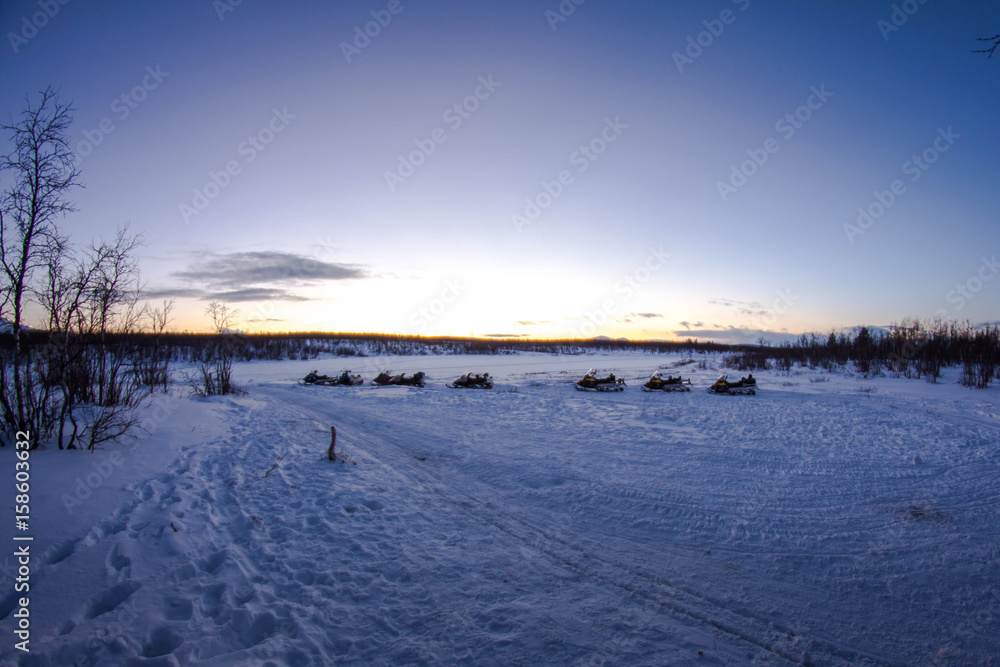 Schneemobil tour in Lappland