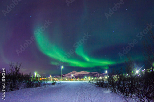 Vászonkép Aurora Borealis in Kiruna