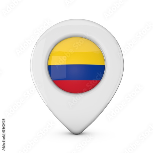 Colombia flag location marker icon. 3D Rendering Free Download Colombia flag location marker icon. 3D Rendering - GFXLoad
