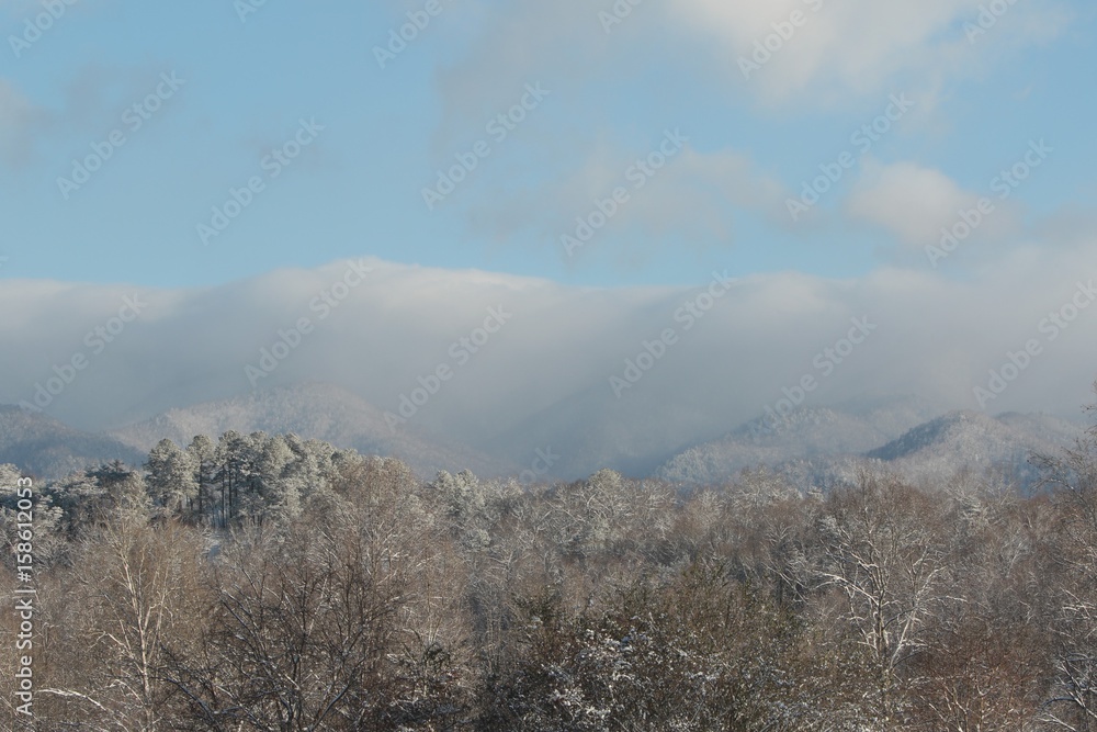Snow Through Mountains