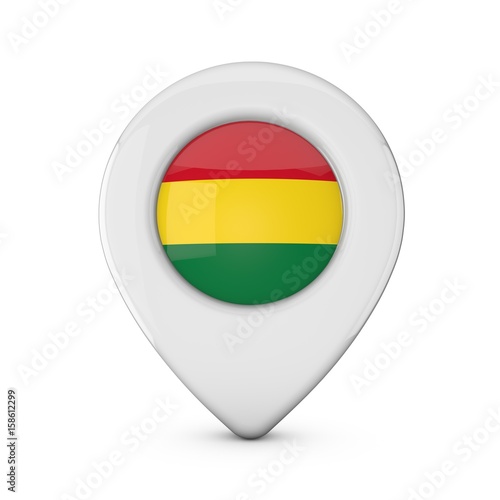Free Download Bolivia flag location marker icon. 3D Rendering - GFXLoad
