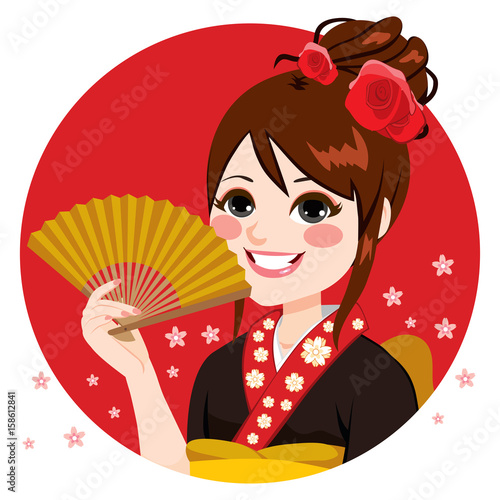 Beautiful young Japanese wo...