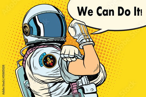 Canvas-taulu we can do it astronaut