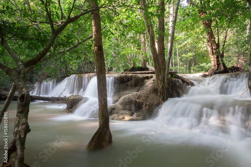 Huaymaekamin Waterfall is beautiful waterfall in Kanchanaburi   Thailand
