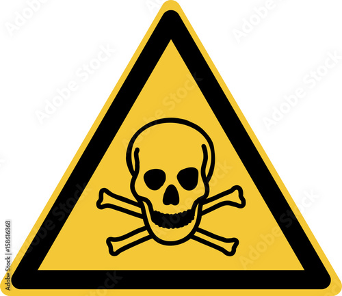 ISO 7010 W016 Warning; Toxic material