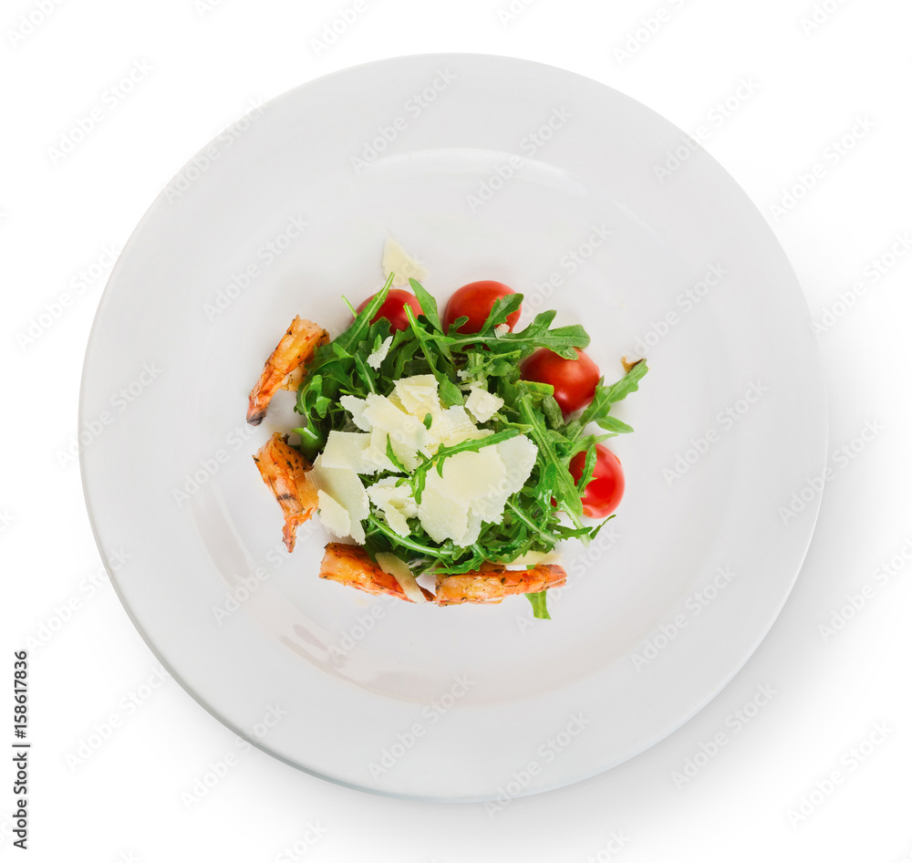 Restaurant healthy food - fresh salad with salmon Restaurant healthy food - fresh salad with salmon