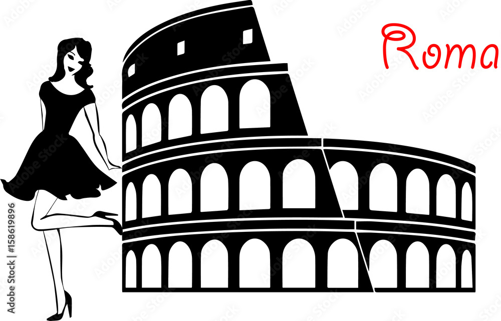 Naklejka premium vacanze romane