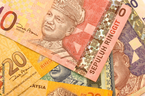 Close up Malaysia Ringgit currency note