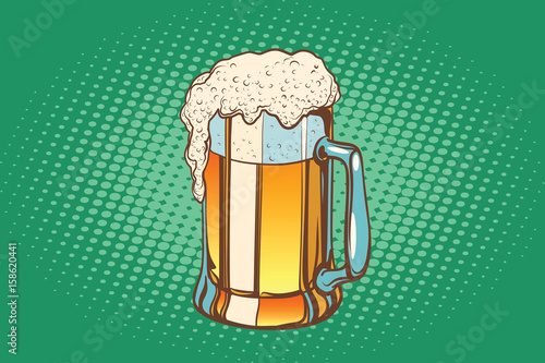 Mug of foamy beer