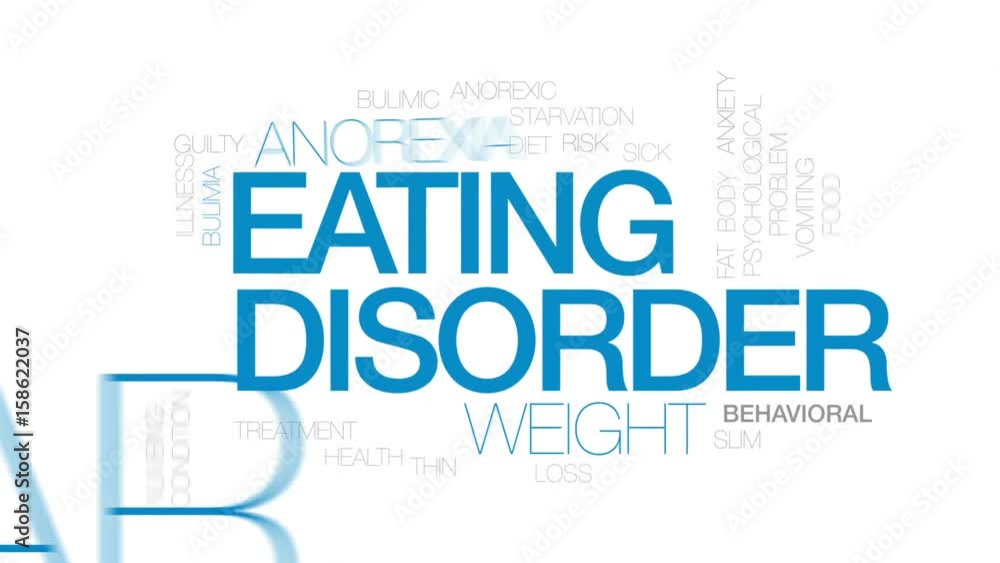 Eating disorder animated word cloud, text design animation. Kinetic typography. Eating disorder animated word cloud, text design animation. Kinetic typography.