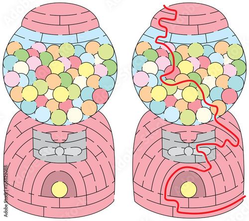Easy gumball machine maze