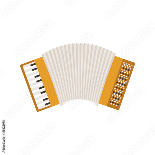 white background with accordion icon vector illustration