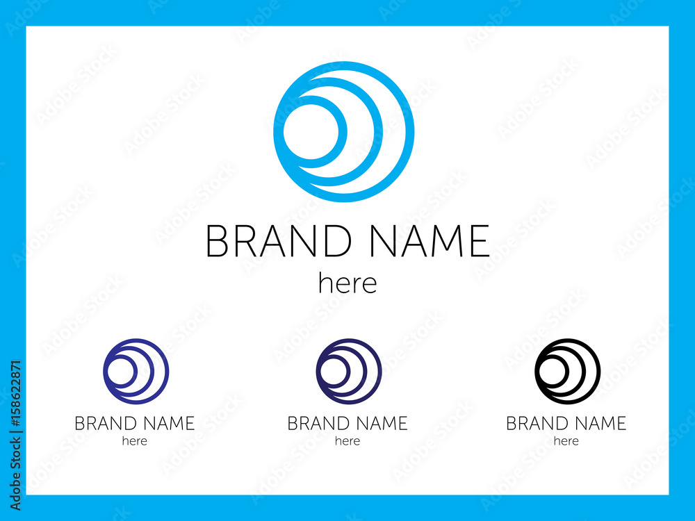 Circles in each other, symbol of water for company logo
