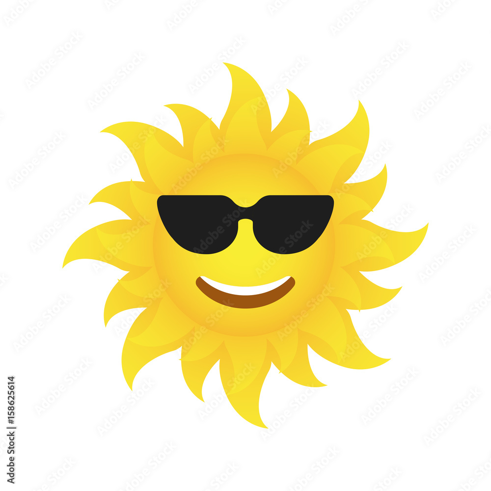 cool sun icon. vector illustration cool sun icon. vector illustration