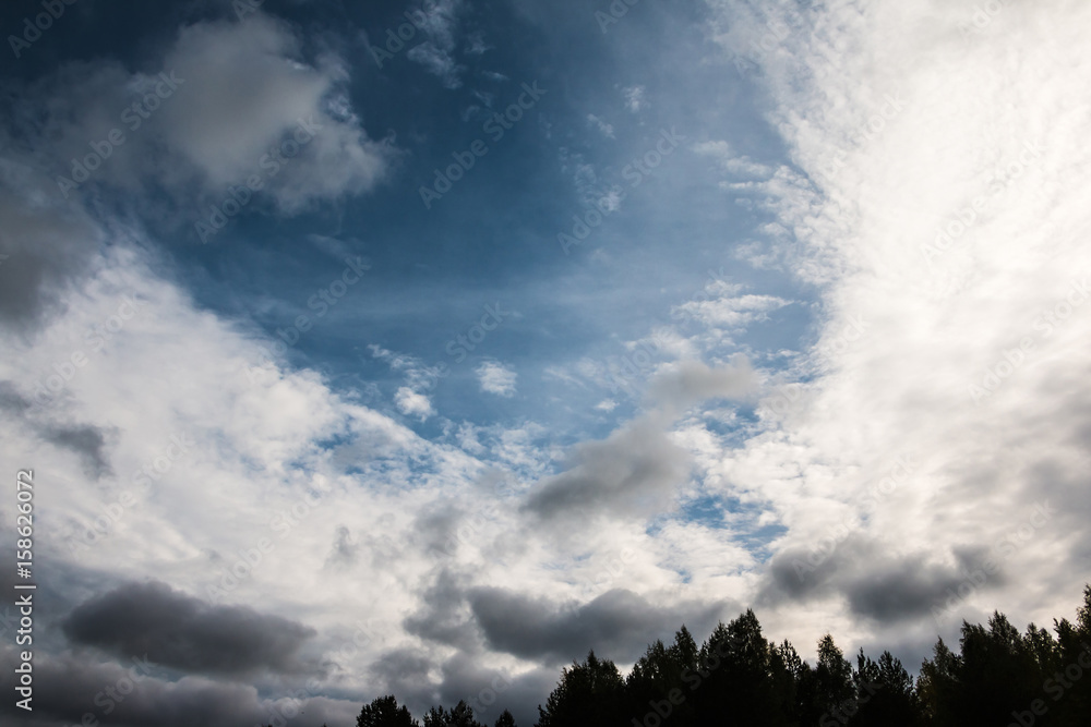 The sky and clouds