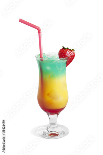 Colorful summer cocktail