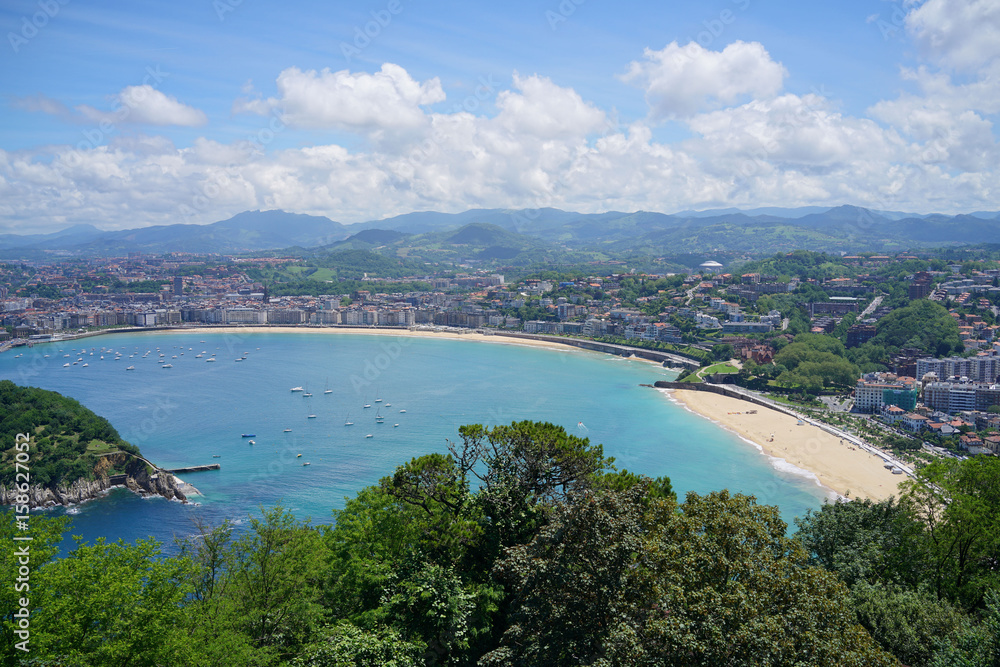 La Concha, San Sebastian Bay from Mount Igueldo La Concha, San Sebastian Bay from Mount Igueldo