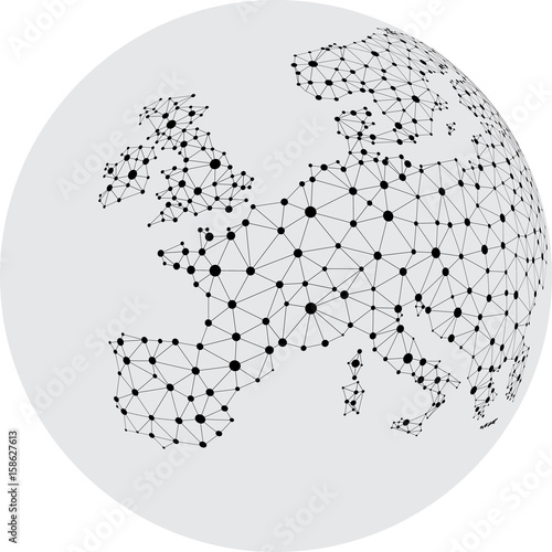 Europe social communications background.