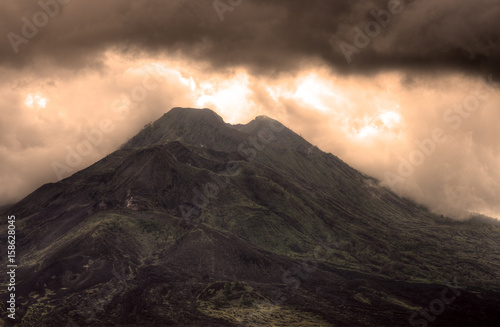 Landscape of Batur volcano on Bali island, Indonesia..