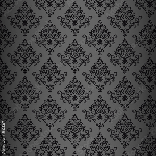 Pattern vector for wallpaper isolated in layers in gray colors with gradient