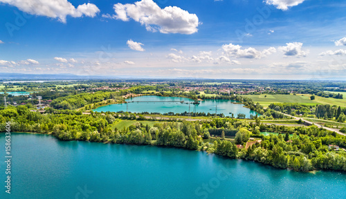 Lakes between Illkirch-Graffenstaden and Eschau near Strasbourg - Grand Est, France