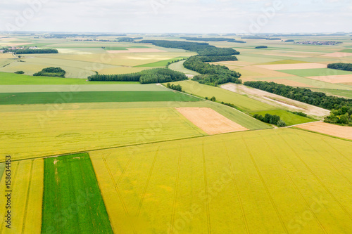 Fotografie Aerial photograph area on agriculture and village