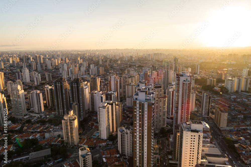 Aerial View of Tatuape, Sao Paulo, Brazil