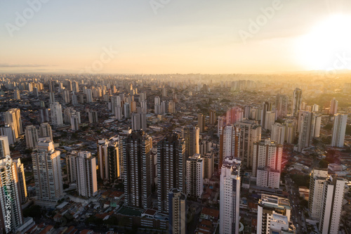 City Skyline Skyscrapers - Aerial View photo