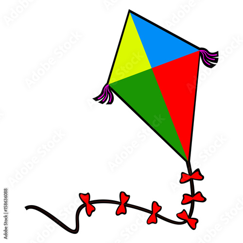 Isolated kite toy