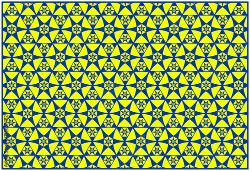 Six Point Mosaic Star Pattern