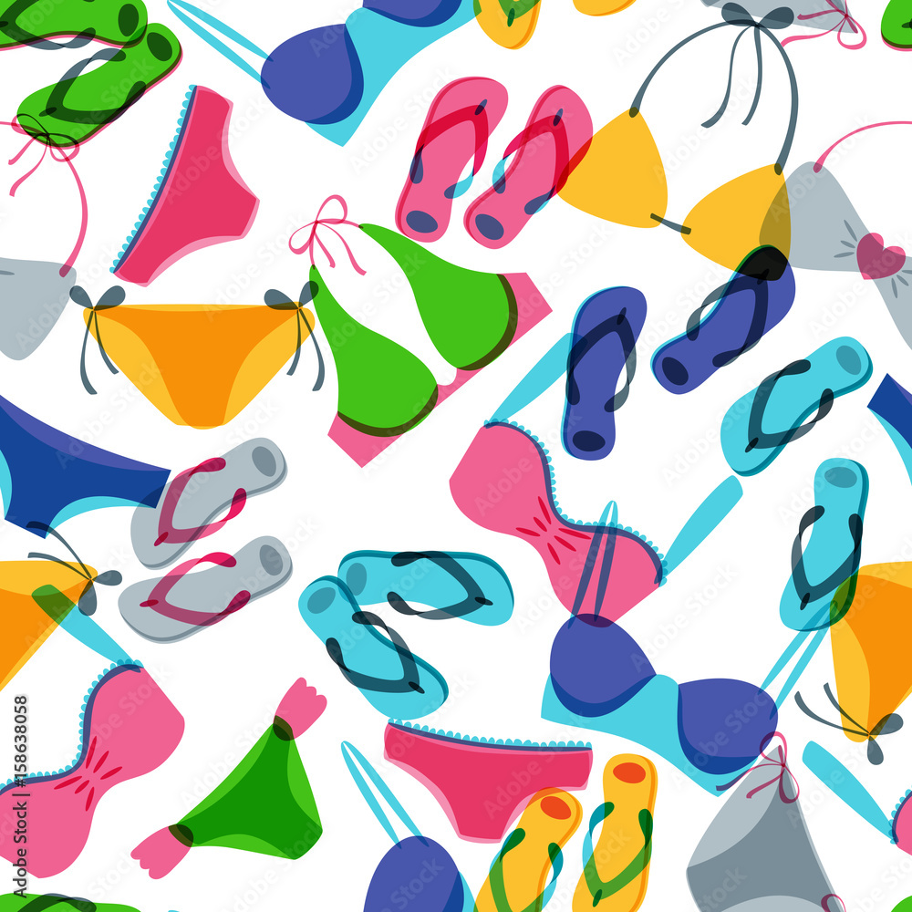Vector seamless pattern with colorful hand drawn sunglasses. Doodle summer background. Trendy design for fashion textile print.