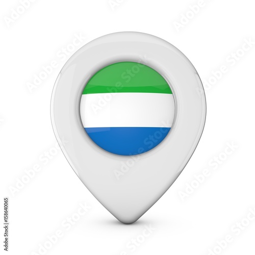 Free Download Sierra Leone flag location marker icon. 3D Rendering - GFXLoad