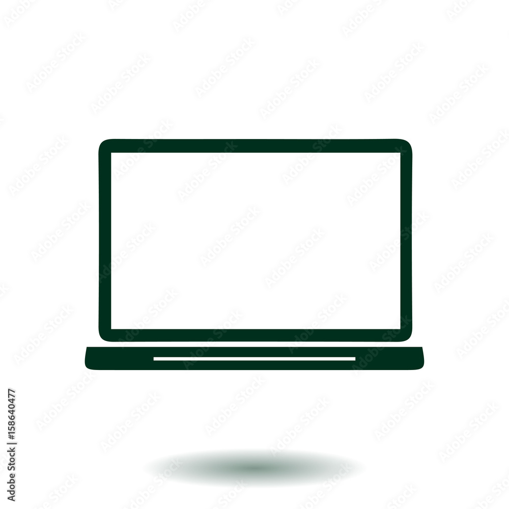 laptop icon. Flat design style. Laptop as a business tool. laptop icon. Flat design style. Laptop as a business tool.