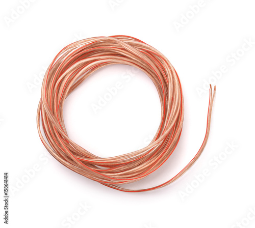 Top view of braided copper cable