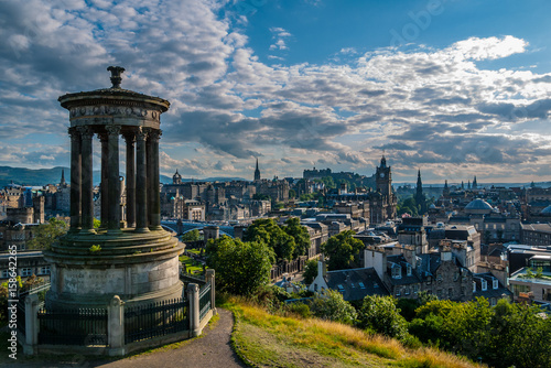 Edinburgh view from Dugald Stewart Monument hill