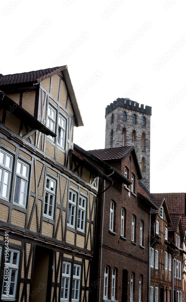 Fototapeta premium Germany. Houses and street style in Hunnover Munden