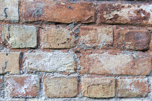 Background with the image of a brick wall, exterior