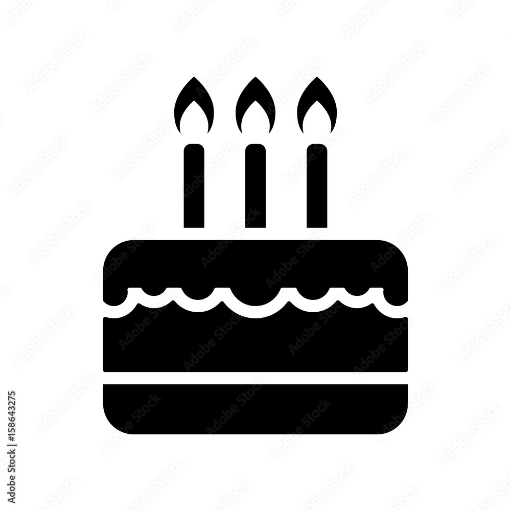 Cake icon. Isolated flat dessert symbol. Vector sweet sign illustration on white. Cake icon. Isolated flat dessert symbol. Vector sweet sign illustration on white.