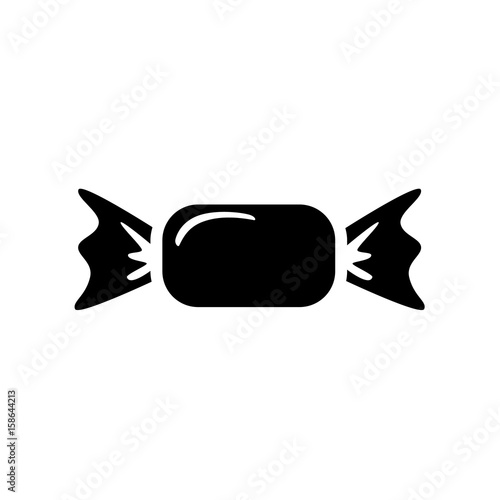 Candy icon. Isolated flat symbol. Vector sweet sign illustration on white.