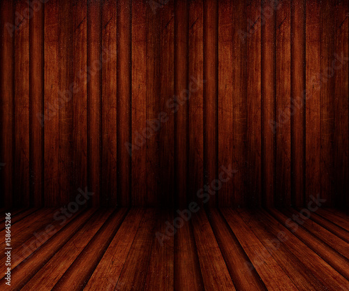Fototapeta 3D wooden room interior