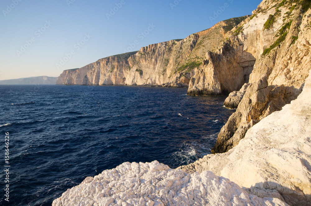 Cliffs of Zakynthos island, Agalas, Greece