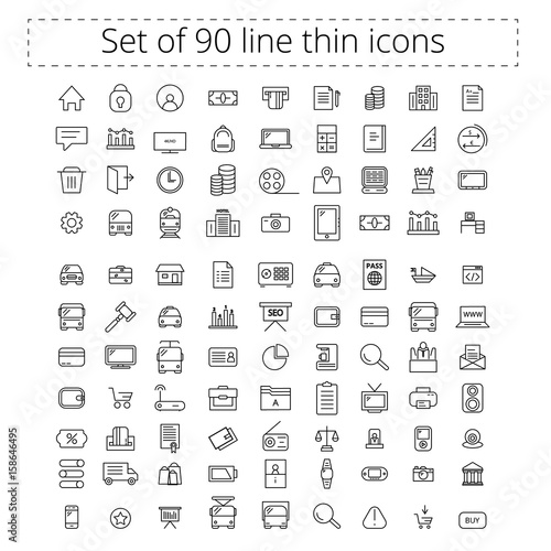 90 line icons