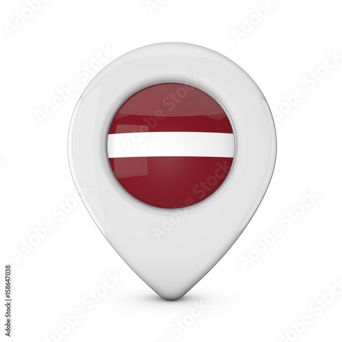 Free Download Latvia flag location marker icon. 3D Rendering - GFXLoad