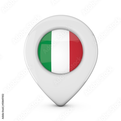 Free Download Italy flag location marker icon. 3D Rendering - GFXLoad