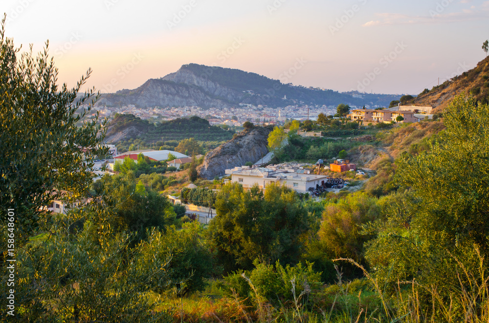 Zakynthos town from olives plantation, Greece
