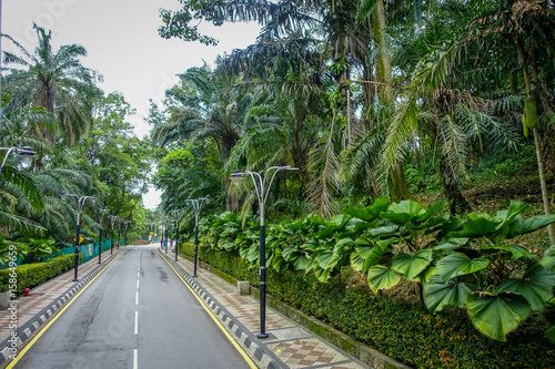 Small road to a park in Kuala Lumpur