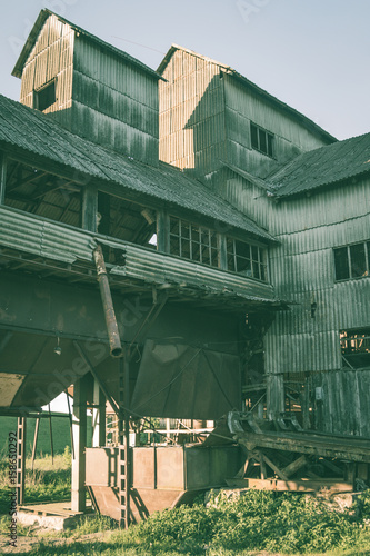 Old Soviet abandoned collective farm photo