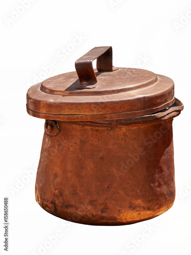 old copper pot