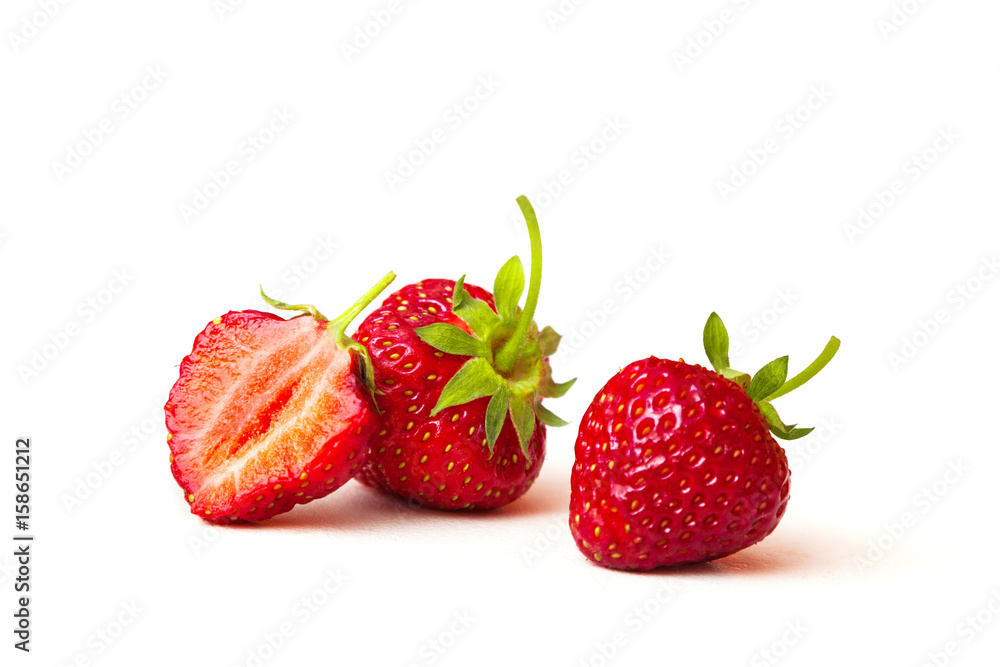 strawberry isolated on the white background strawberry isolated on the white background