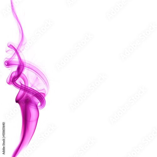 Pink smoke isolated on a white background. Abstract smoke. Background, frame 